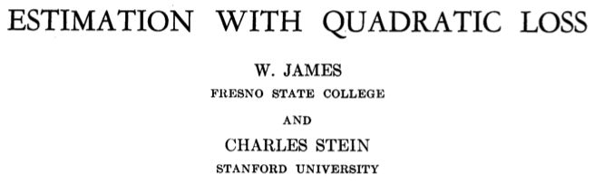 W. James and Charles Stein